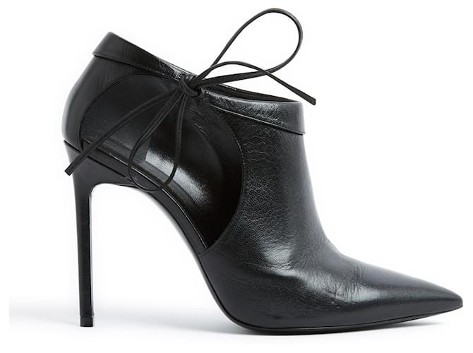 Saint Laurent Ankle knot black EU39.5 Leather  ref.1050065