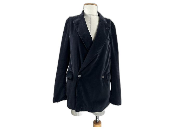 Dries Van Noten Veste en velours noire