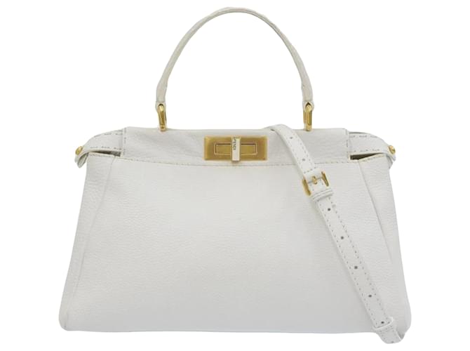 Fendi Selleria Branco Couro  ref.1050273