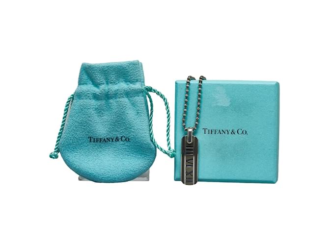 Tiffany & Co Collana con ciondolo piatto Atlas Argento Metallo  ref.1050468