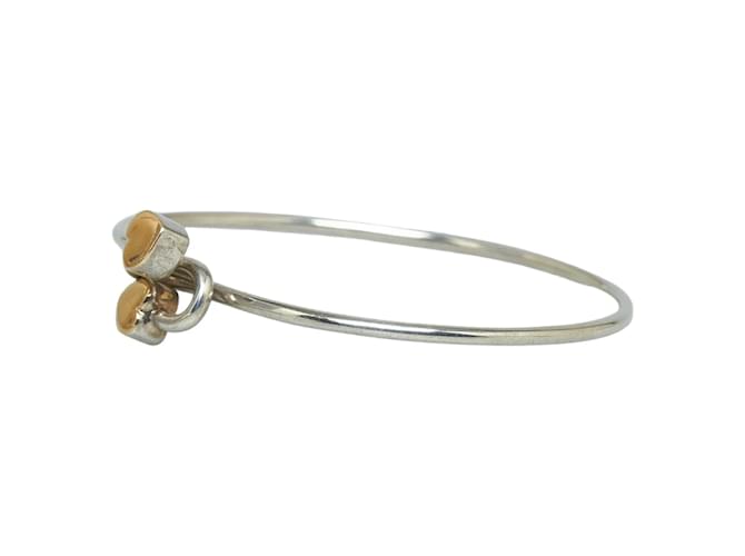 Tiffany & Co Double Heart Bracelet Silvery Metal  ref.1050487