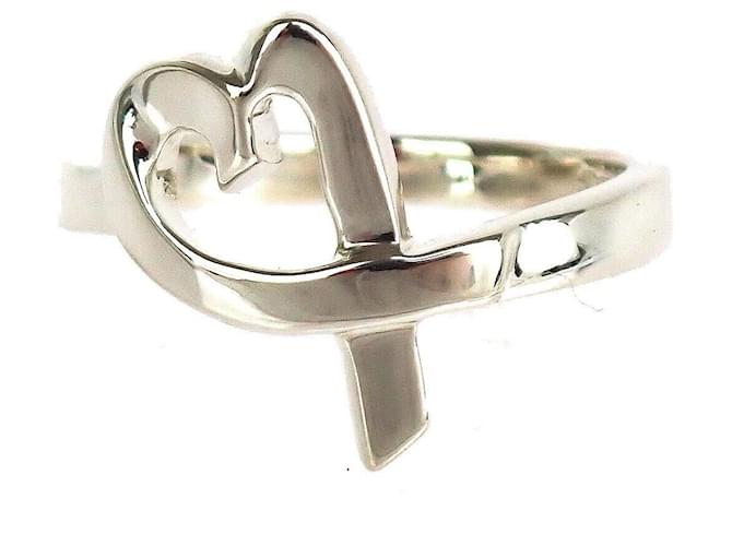 Tiffany & Co Loving heart Silvery Silver  ref.1050699