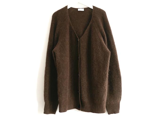 By Malene Birger Malene Birger Cardigan oversize en mohair mélangé Cinnum Laine Polyamide Marron  ref.1050820