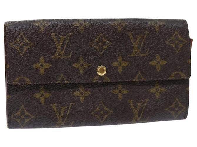 LOUIS VUITTON Pochette con monogramma Porte Monnaie Credit Wallet M61725 auth 52275 Tela  ref.1050854