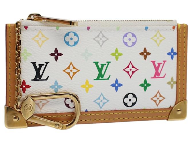 LOUIS VUITTON Pochette Cles Multicolor Monogramma Bianco M92655 Aut4914  ref.1050879