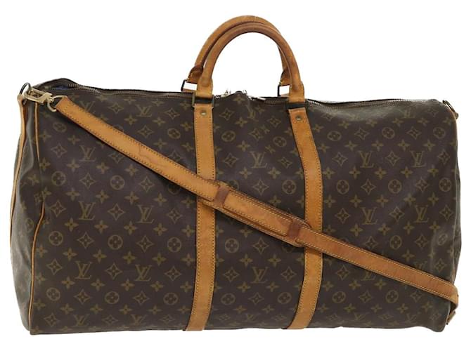 Louis Vuitton Monograma Keepall Bandouliere 60 Boston Bag M41412 Autenticação de LV 51169 Lona  ref.1050916