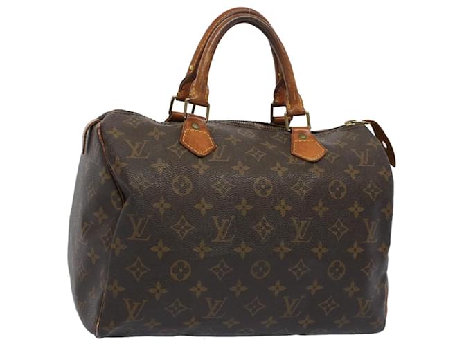 Louis Vuitton Monogram Speedy 30 Hand Bag M41526 LV Auth 51183 Cloth  ref.1050928