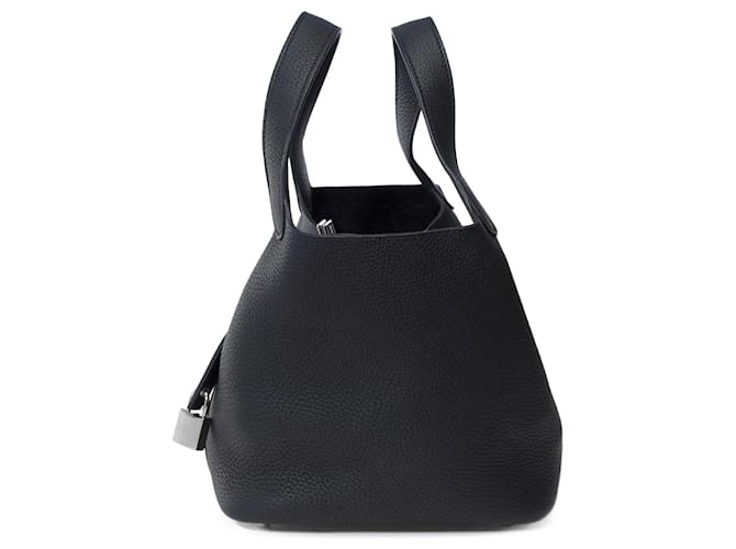 Hermès HERMES Picotin Bag in Black Leather - 101425  ref.1050965