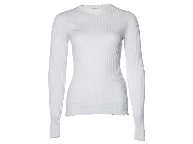 Autre Marque Anine Bin, Geripptes Stretch-Top in Weiß