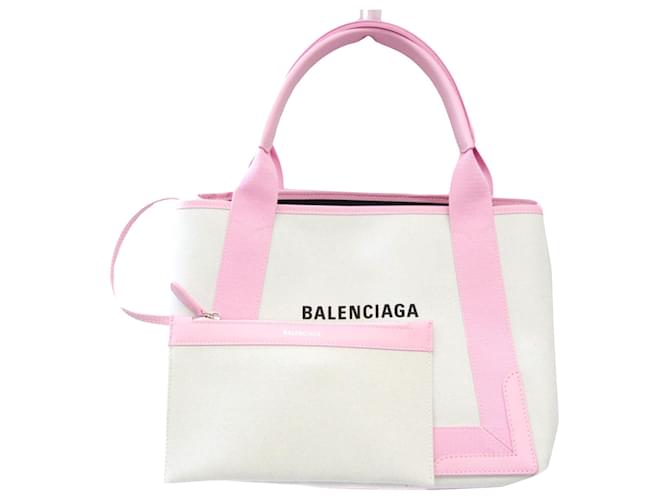 Balenciaga Navy Cabas Pink Leather  ref.1051008