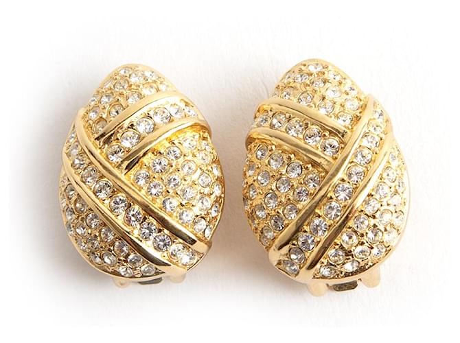 Christian Dior CD earrings Golden Metal  ref.1051097