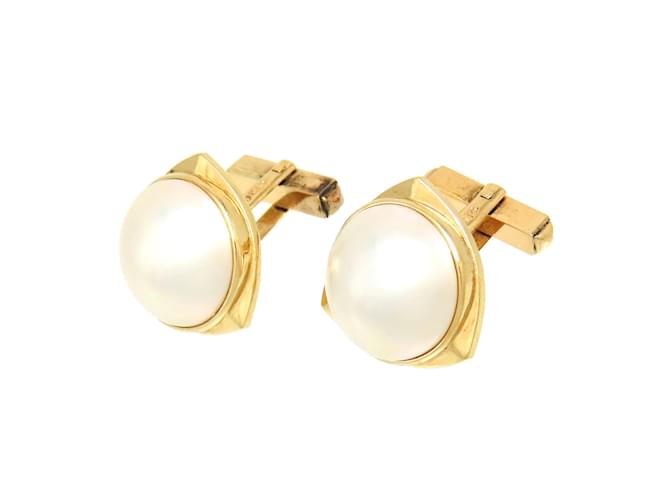 Tasaki 14K Mabe Pearl Cufflinks  - Golden  ref.1051315