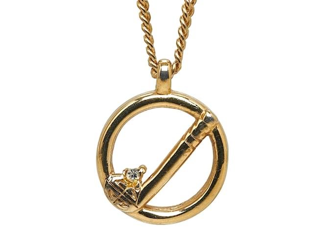 Givenchy Golf Pendant Necklace Golden Metal  ref.1051320