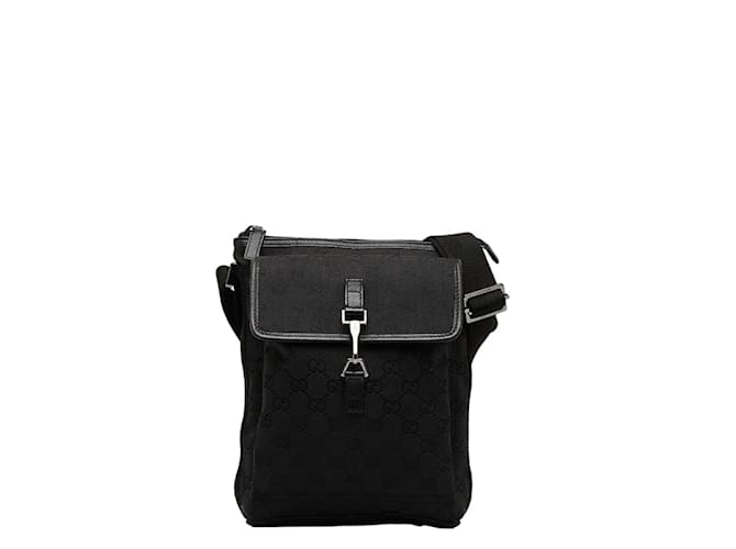 Gucci GG Canvas Crossbody Bag 92646 Black Cloth  ref.1051369