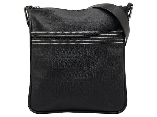 Loewe Repeat Anagram Leather Crossbody Bag Black Cloth  ref.1051371