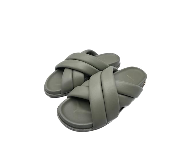 ANINE BING  Sandals T.eu 39 plastic Khaki  ref.1051464