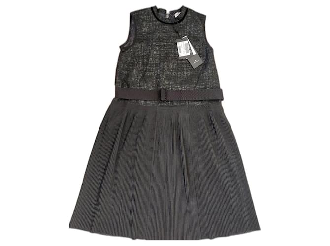 Moncler new dresses L Black Wool  ref.1051503