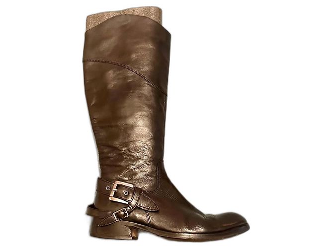 Stivali da equitazione Balmain in pelle nera Nero