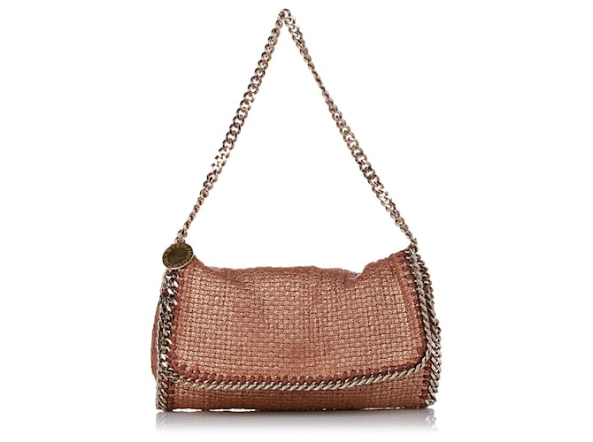 Stella Mc Cartney Stella McCartney Pink Falabella Flap Shoulder Bag Metal Cloth  ref.1051579