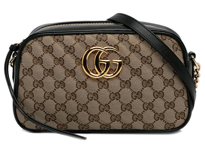 GUCCI GG Retro leather-trimmed printed coated-canvas camera bag |  NET-A-PORTER