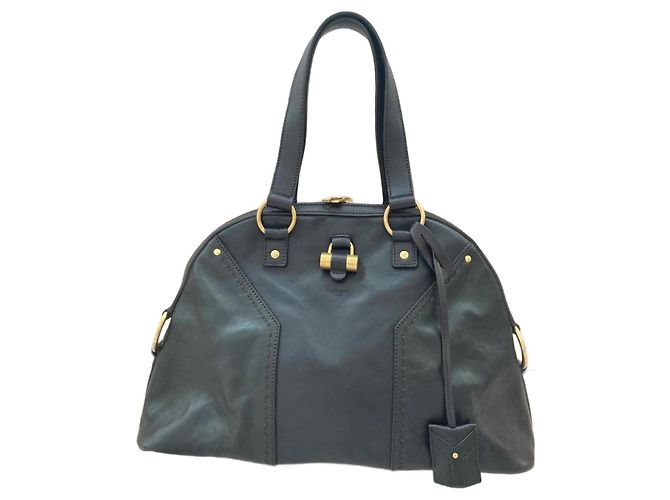Borsa Yves Saint Laurent in pelle di struzzo nera Nero