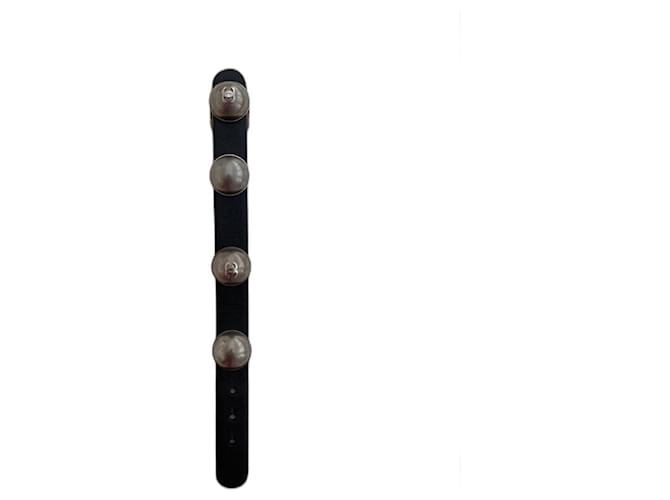 Chanel Bracelets Black Leather  ref.1051683