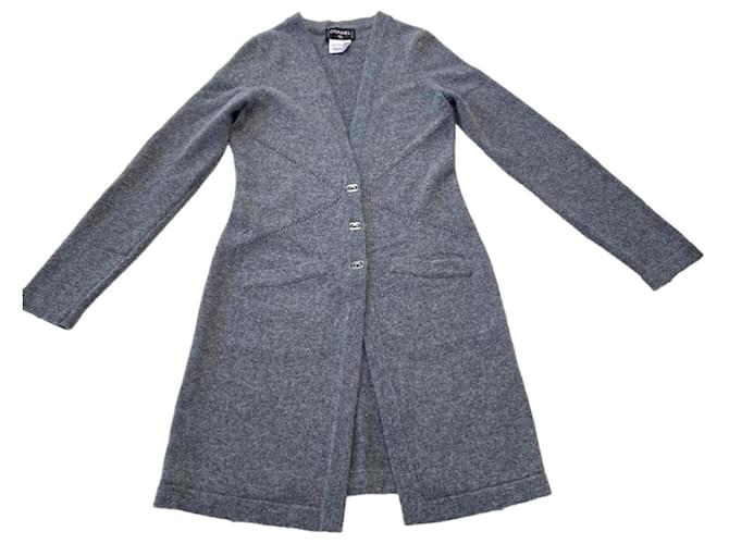 Chanel Knitwear Grey Cashmere  ref.1051694