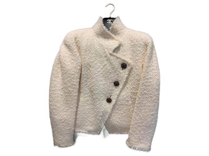 Chanel White Wool Jacket
