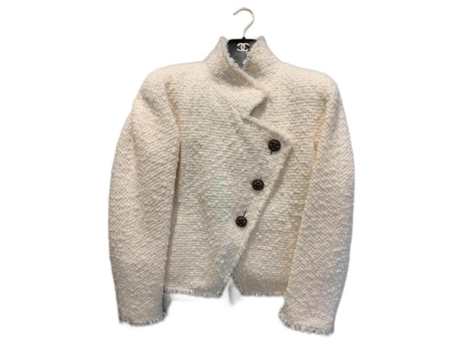 Chanel Jackets White Wool  ref.1051708
