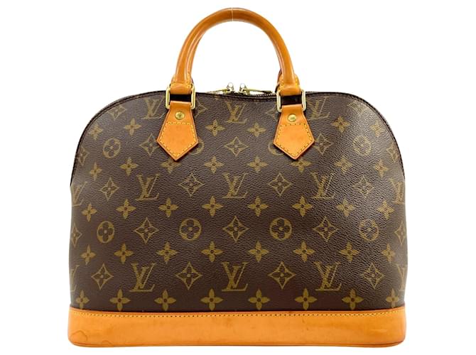 Louis Vuitton Alma Castaño Lienzo  ref.1051768