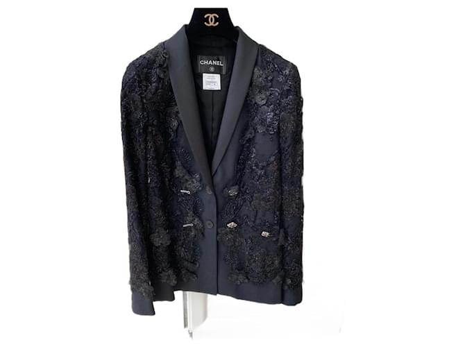 Chanel Jackets Black Cloth  ref.1051782