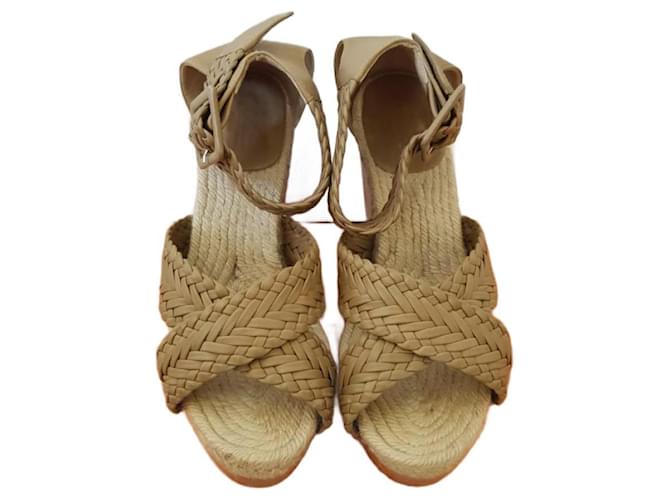 Hermès Sandals Beige Cloth  ref.1051801