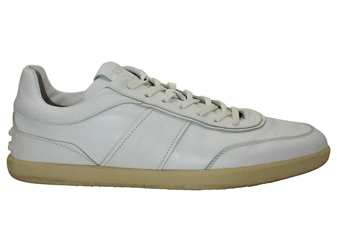 Tod's Tabs Low Top Sneakers in White Leather  ref.1051893