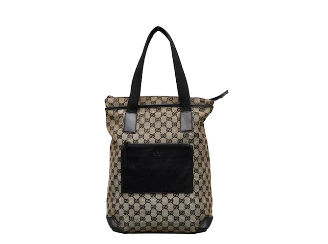 Gucci GG Canvas Tote Bag 019 0401 Brown Cloth  ref.1051940