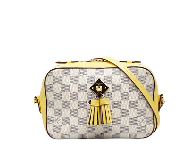 LOUIS VUITTON Saintonge Damier Azur Crossbody Bag White