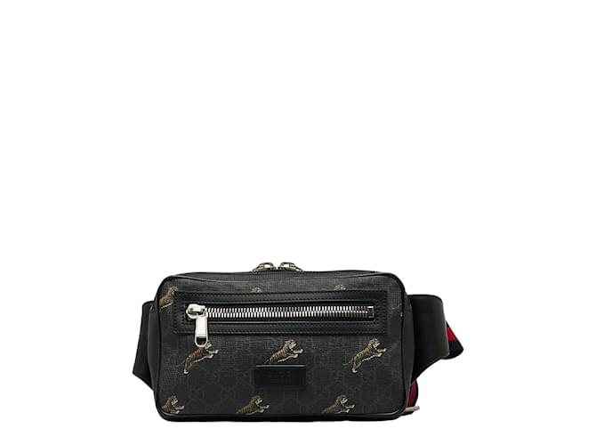 Borsa a tracolla Gucci GG Supreme 474298 Pelle in PVC in ottime condizioni Nero Plastica  ref.1051949