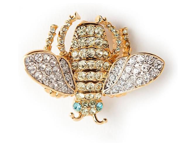 Kenneth Jay Lane Bee brooch Golden Metal  ref.1052172