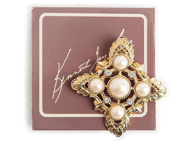 Kenneth Jay Lane Spilla con scudo maltese D'oro