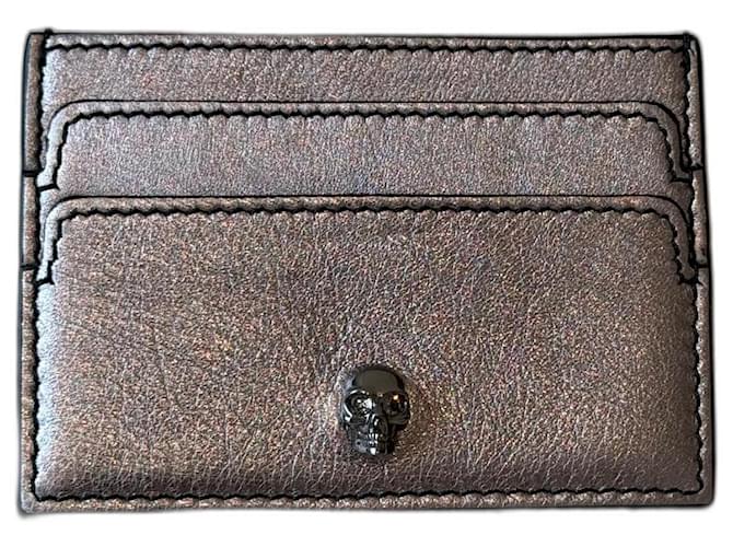 Alexander Mcqueen Wallets Metallic Leather  ref.1052219