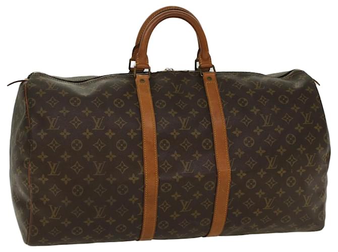 Louis Vuitton Monogram Keepall 55 Boston Bag M41424 LV Auth 52142 Cloth  ref.1052336