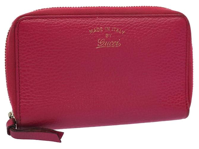 GUCCI Swing Wallet Leather Pink 354497 Auth am4913  ref.1052368