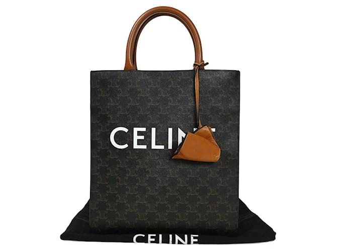 Céline Vertical Cabas Brown Cloth  ref.1052401