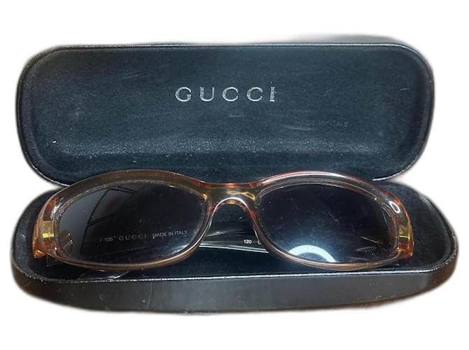 Gucci Ovale Marrone chiaro Plastica  ref.1052462