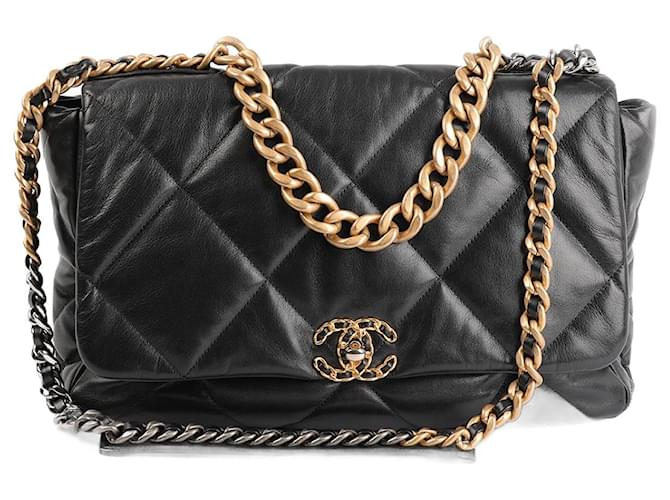 Chanel 19 CHANEL  Handbags   Leather Black  ref.1052477