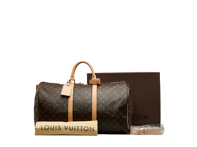 Louis Vuitton Monogram Keepall Bandouliere 50 Travel Bag M41416