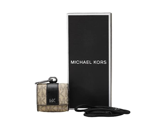 Michael Kors MK Signature Canvas AirPods Case 36F2LGFL0b Brown Cloth  ref.1052611