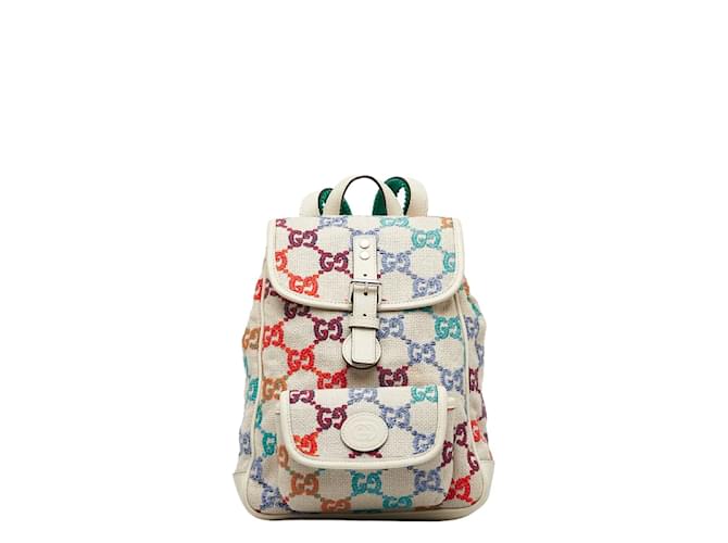Gucci GG Canvas Children's Backpack  630818 Beige Cloth  ref.1052641