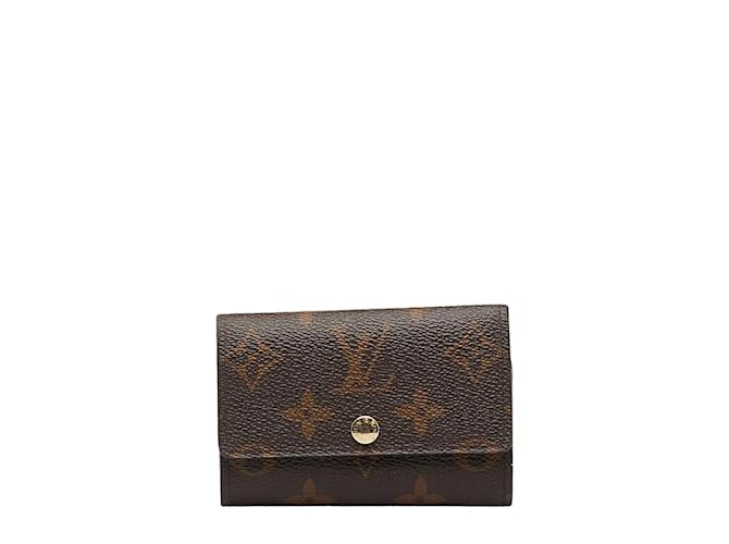 Louis Vuitton monograma 6 Porta-chaves M62630 Marrom Lona  ref.1052648