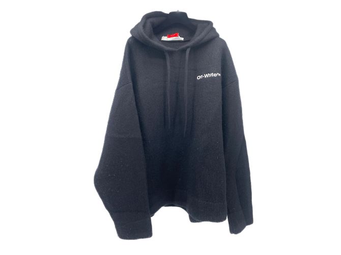 Off White Strickwaren und Sweatshirts Off-White T.International M Wolle Schwarz