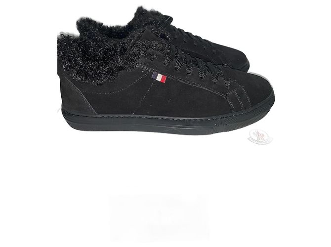 Baskets Moncler en daim noir
